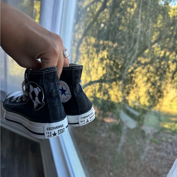 Converse All-Star hightop soccer ball black white 11c - Picture 5 of 7